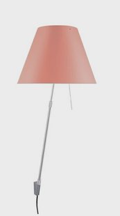 Costanza Wandlamp met Dimmer Alu/Edgy Pink Luceplan - Woonkamer - Aluminium