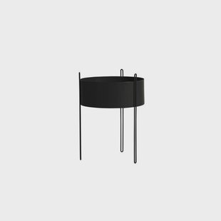 Woud - Pidestall Planter Large Black