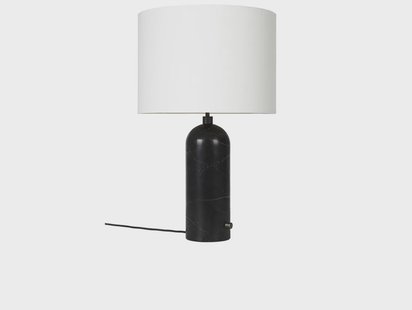 GUBI - Gravity Tafellamp Large Zwart Marmer/Wit