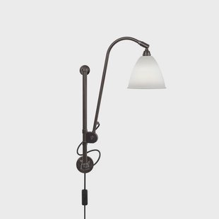 GUBI - Bestlite BL5 wandlamp, Ø 16 cm, zwart/porselein