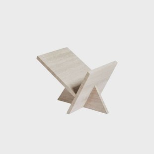 Woud - Mountain Magazine Holder Medium Grey Travertine