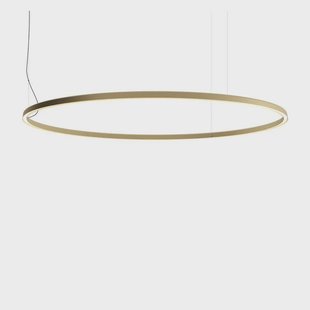Compendium Circle LED Hanglamp Ø200 Brass Luceplan - Eetkamer - Aluminium - Ring