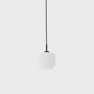 PLEASE WAIT to be SEATED - Megumi hanglamp Ø 18 cm, wit/zwart, opaalglas