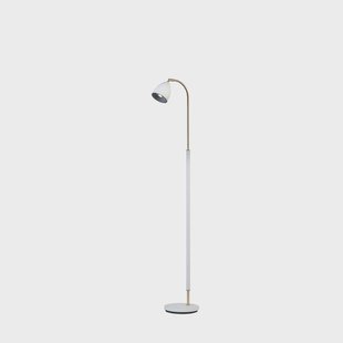 Deluxe Vloerlamp Wit/Geelkoper LED Belid - Woonkamer - Metaal