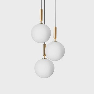 Nuura Aps - Miira 3 Kroonluchter Large Brass/Opal White Nuura