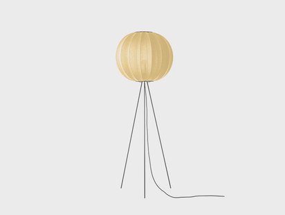 Knit-Wit 60 Round Vloerlamp Hoog Sunrise Made By Hand - Woonkamer - Aluminium