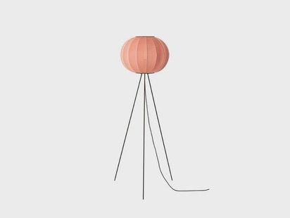 Knit-Wit 45 Round Vloerlamp Hoog Coral Made By Hand - Woonkamer - Aluminium