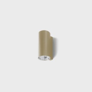 E04 Wandlamp H46,5xØ13,4 Mat Messing Luceplan - Woonkamer - Aluminium