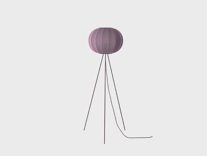 Knit-Wit 45 Round Vloerlamp Hoog Burgundy Made By Hand - Woonkamer - Aluminium