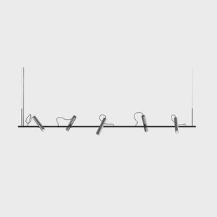 Spirit S2000 hanglamp, titaniumkleurig, 200 cm LIGHT-POINT - Woonkamer - Aluminium