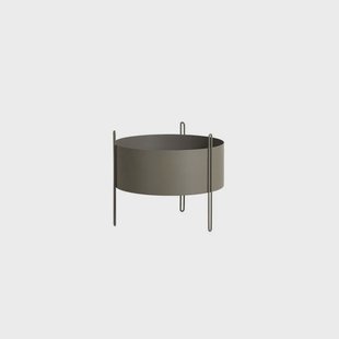 Woud - Pidestall Planter Medium Taupe
