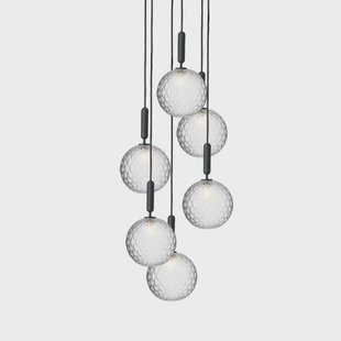 Nuura Aps - Miira 6 Kroonluchter Large Rock Grey/Optic Clear Nuura