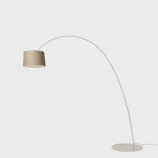 Foscarini - Twiggy Elle Wood vloerlamp, grijs/hout, dimbaar