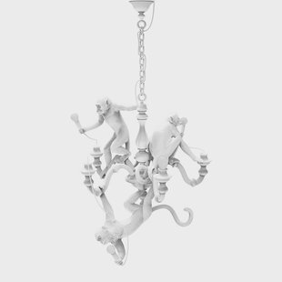 SELETTI - Monkey Chandelier Wit