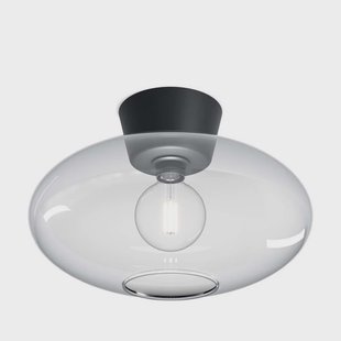 Bullo Plafondlamp XL Ø38 Matt Black/Clear Belid - Woonkamer - Metaal
