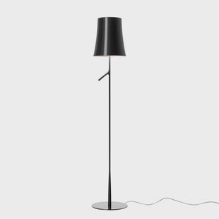 Birdie Reading LED Vloerlamp Graphite Foscarini - Woonkamer - Metaal