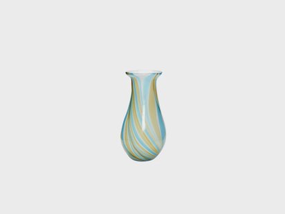 Hübsch - Kaleido Vase Blue/Yellow