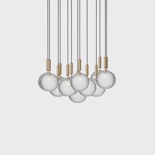 Nuura Aps - Miira 13 Kroonluchter Large Brass/Optic Clear Nuura