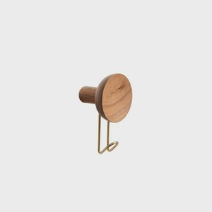 Woud - Around Kapstokhaak Large Walnut/Brass