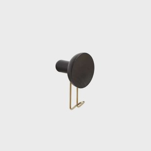 Woud - Around Kapstokhaak Large Black/Oak/Brass