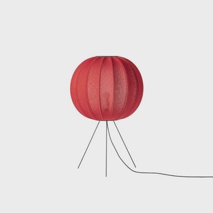 Made By Hand - Knit-Wit 60 ronde vloerlamp, rood, 100 cm