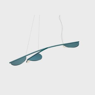 Almendra S3 Y Short Hanglamp Bay Blue Metallized FLOS - Woonkamer - Aluminium
