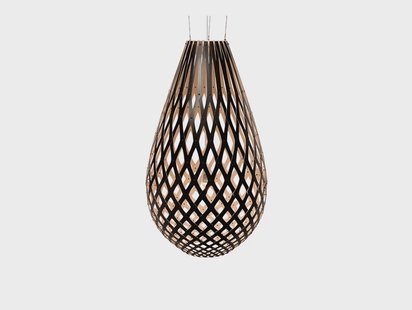 david trubridge - Koura Hanglamp H160 Zwart 1 Kant
