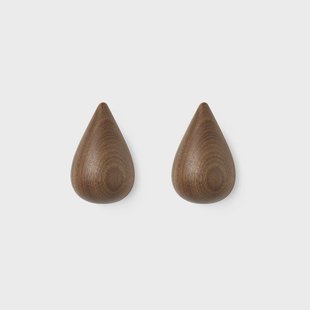 Normann Copenhagen - Dropit kapstokhaken 2 stuks groot walnoot