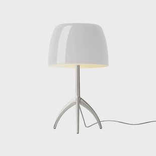 Lumiere Grande Tafellamp E27 Alu/Wit Foscarini - Woonkamer - Aluminium