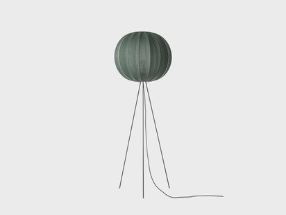 Knit-Wit 60 ronde vloerlamp, 175 cm, groen Made By Hand - Woonkamer - Aluminium