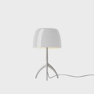 Lumiere Piccola Tafellamp E14 Alu/Wit Foscarini - Woonkamer - Aluminium