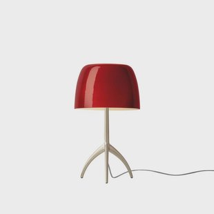 Lumiere Piccola tafellamp, goud/rood, 35 cm Foscarini - Woonkamer - Aluminium