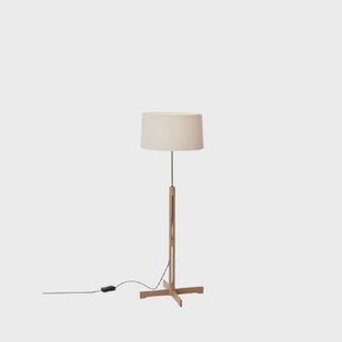 FAD Vloerlamp Wit/Eiken Santa & Cole - Woonkamer - Hout
