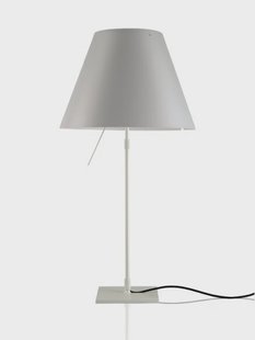 Costanza Tafellamp Alu/Mistic White Luceplan - Woonkamer - Aluminium