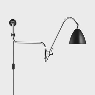 GUBI - Bestlite Bl10 Wandlamp Ø16 Chroom Zwart