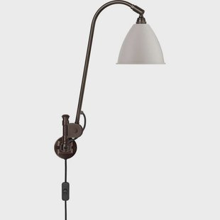 GUBI - Bestlite BL6 wandlamp, Ø 16 cm, zwart/messing/wit