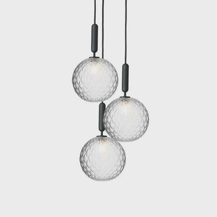 Nuura Aps - Miira 3 Kroonluchter Large Rock Grey/Optic Clear Nuura