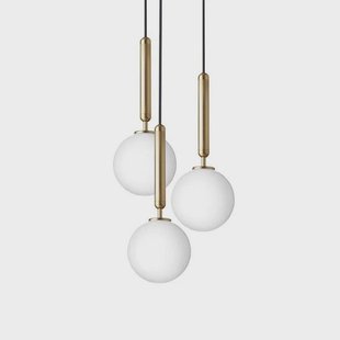 Nuura Aps - Miira 3 Kroonluchter Brass/Opal White Nuura