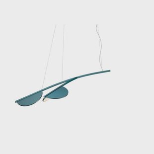 Almendra S2 Y Short Hanglamp Bay Blue Metallized FLOS - Woonkamer - Aluminium