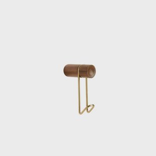 Woud - Around Kapstokhaak Small Walnut/Brass