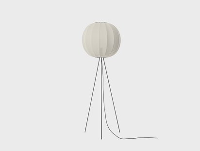 Knit-Wit 60 ronde vloerlamp hoog 175 cm, wit Made By Hand - Woonkamer - Aluminium