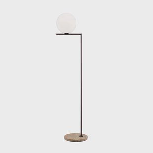 IC F2 buitenlamp, antraciet, travertijn/marmer FLOS - Terras - Metaal
