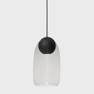 MATER - Liuku Hanglamp Ball Black/Transparent