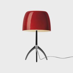 Lumiere Grande tafellamp, zwart/rood, 45 cm Foscarini - Woonkamer - Aluminium