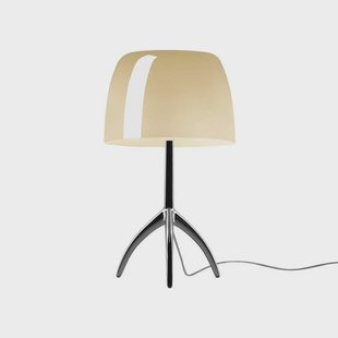 Lumiere Grande tafellamp, chroom/beige, 45 cm Foscarini - Woonkamer - Aluminium