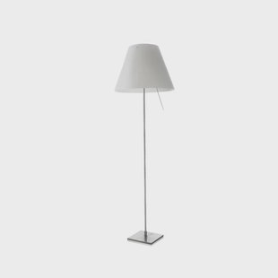 Costanza VloerLamp Fixed Alu/Mistic White Luceplan - Woonkamer - Aluminium
