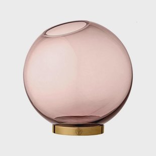 AYTM - Globe Vaas w/Stand Ø21xH21 Rose/Gold