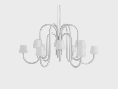 HAY - Apollo 1065 Kroonluchter Alu/White Opal