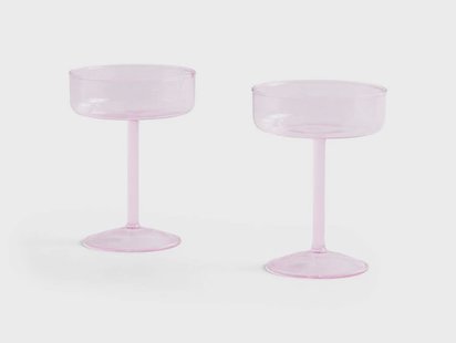 HAY - Tint Coupe Glass Set of 2 Pink