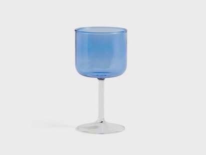 HAY - Tint Wine Glass Set of 2 Blue/Clear